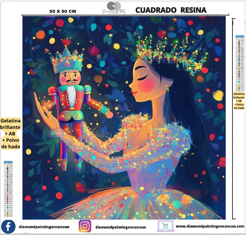 Princesa y cascanueces 50 x 50