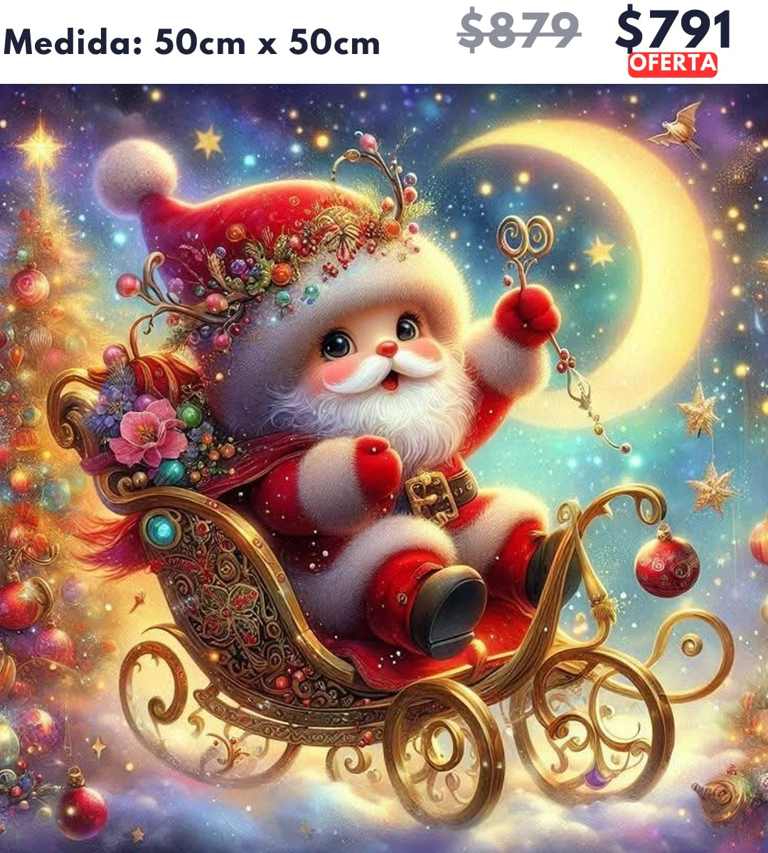 santa con trineo 50 x 50 | Aparta con $100 / Resta $691
