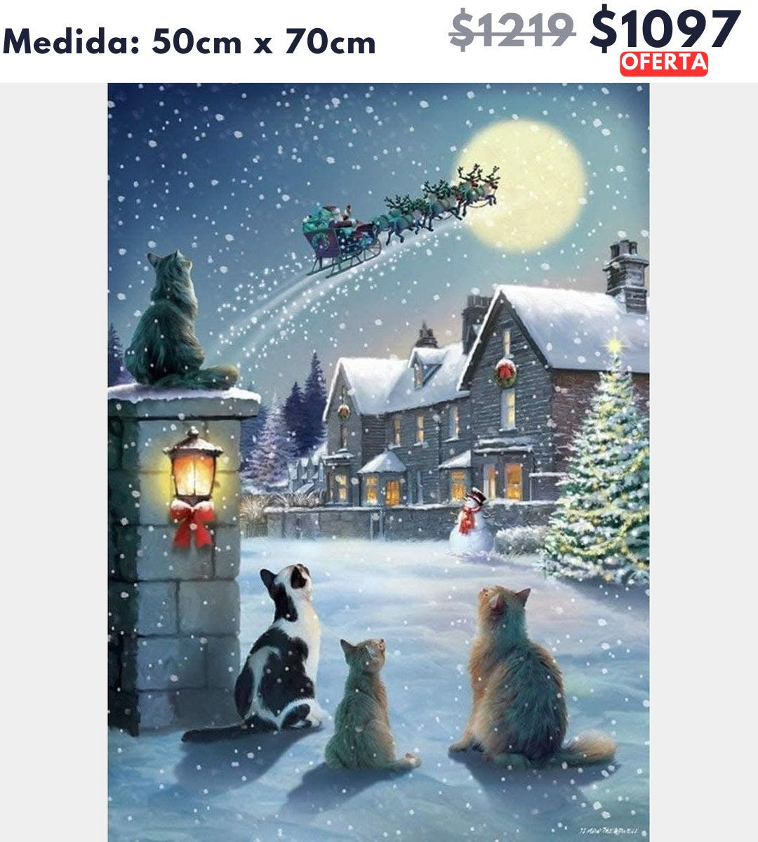 kitty con luna 50 x 70 | Aparta con $100 / Resta $997