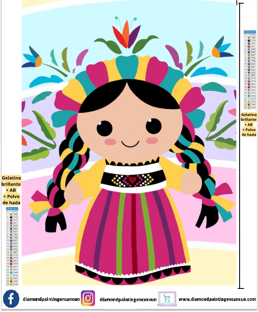 Muñeca Lele 30 x 40