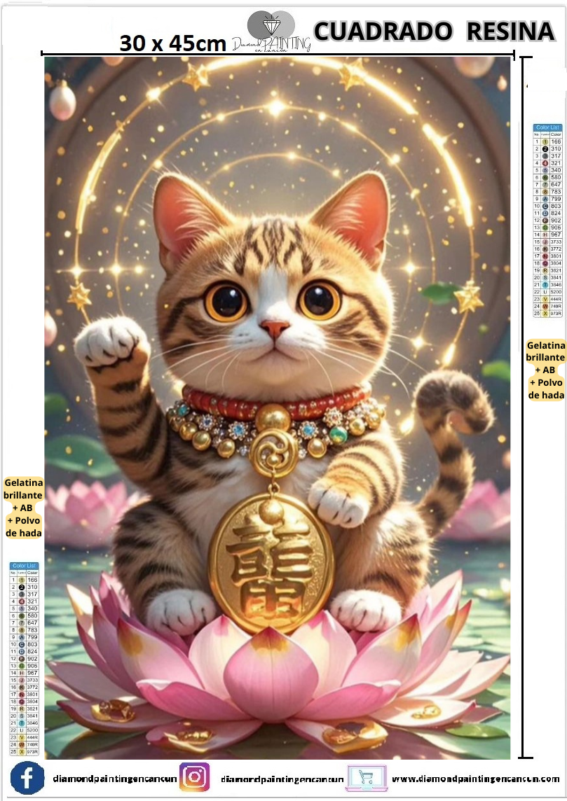 Gato de la suerte 30 x 45