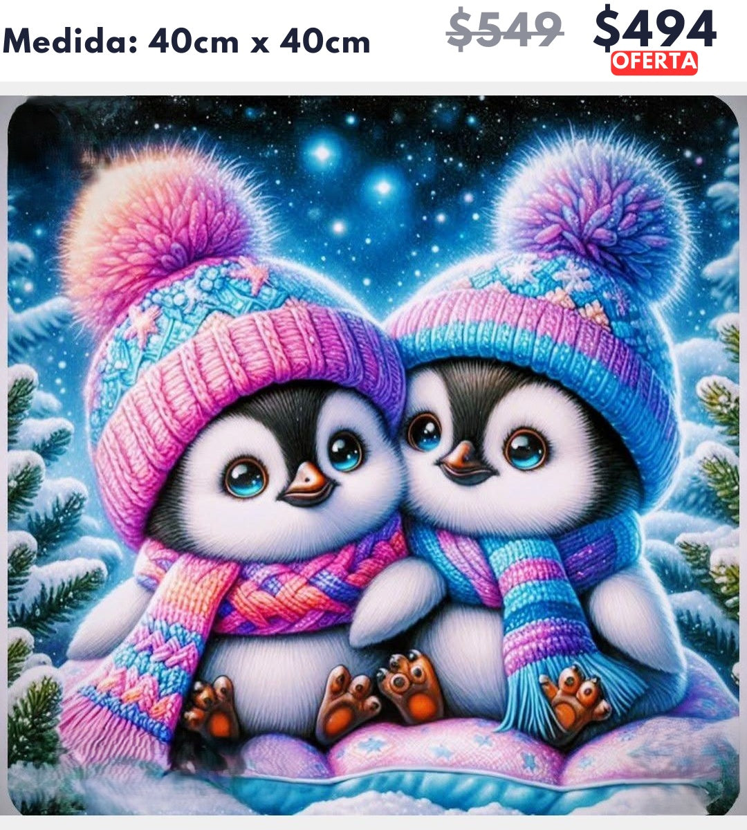 pinguinos 40 x 40 | Aparta con $100 / Resta $394