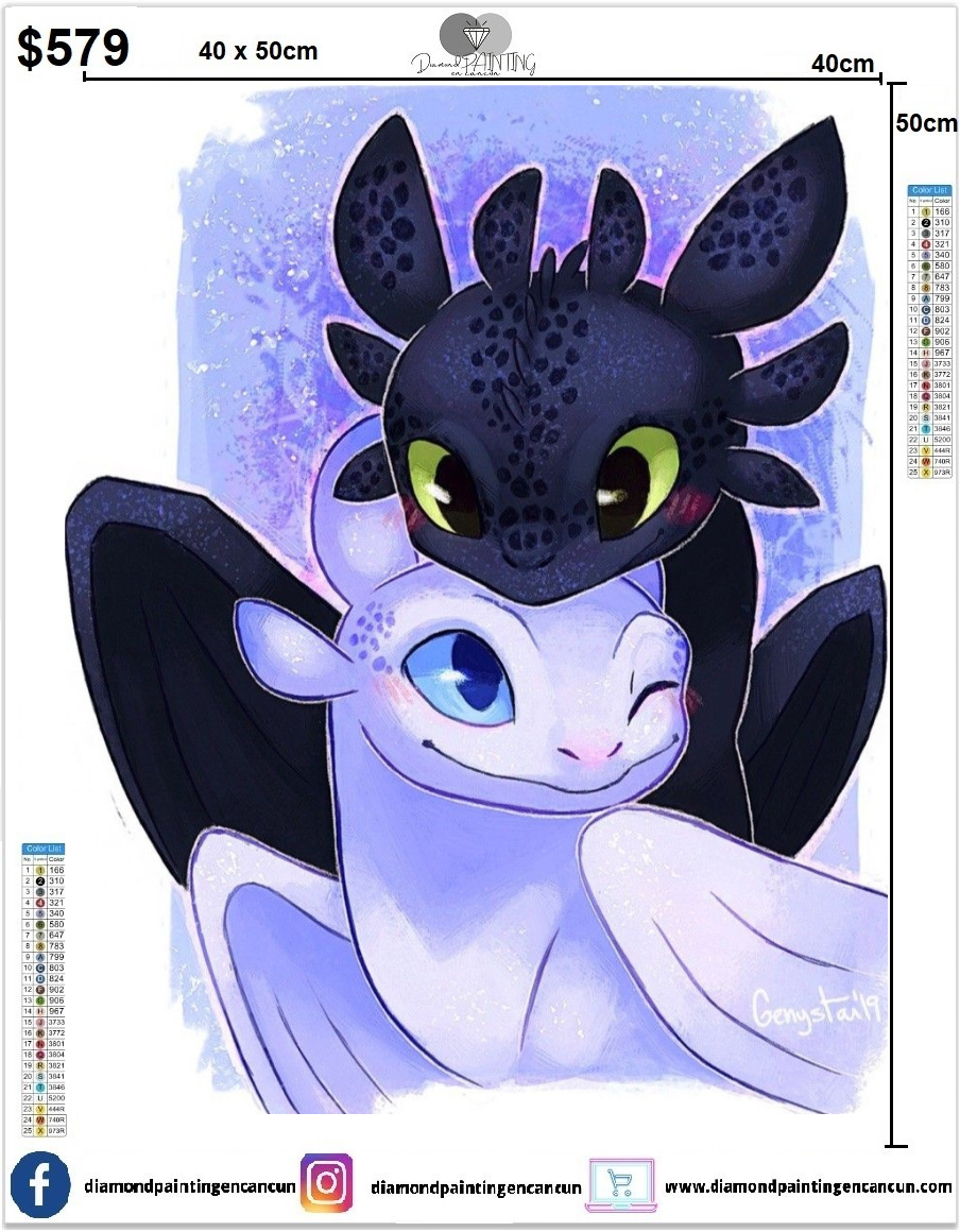 Chimuelo 40 x 50cm incluye Diamantes AB Y POLVO DE HADA