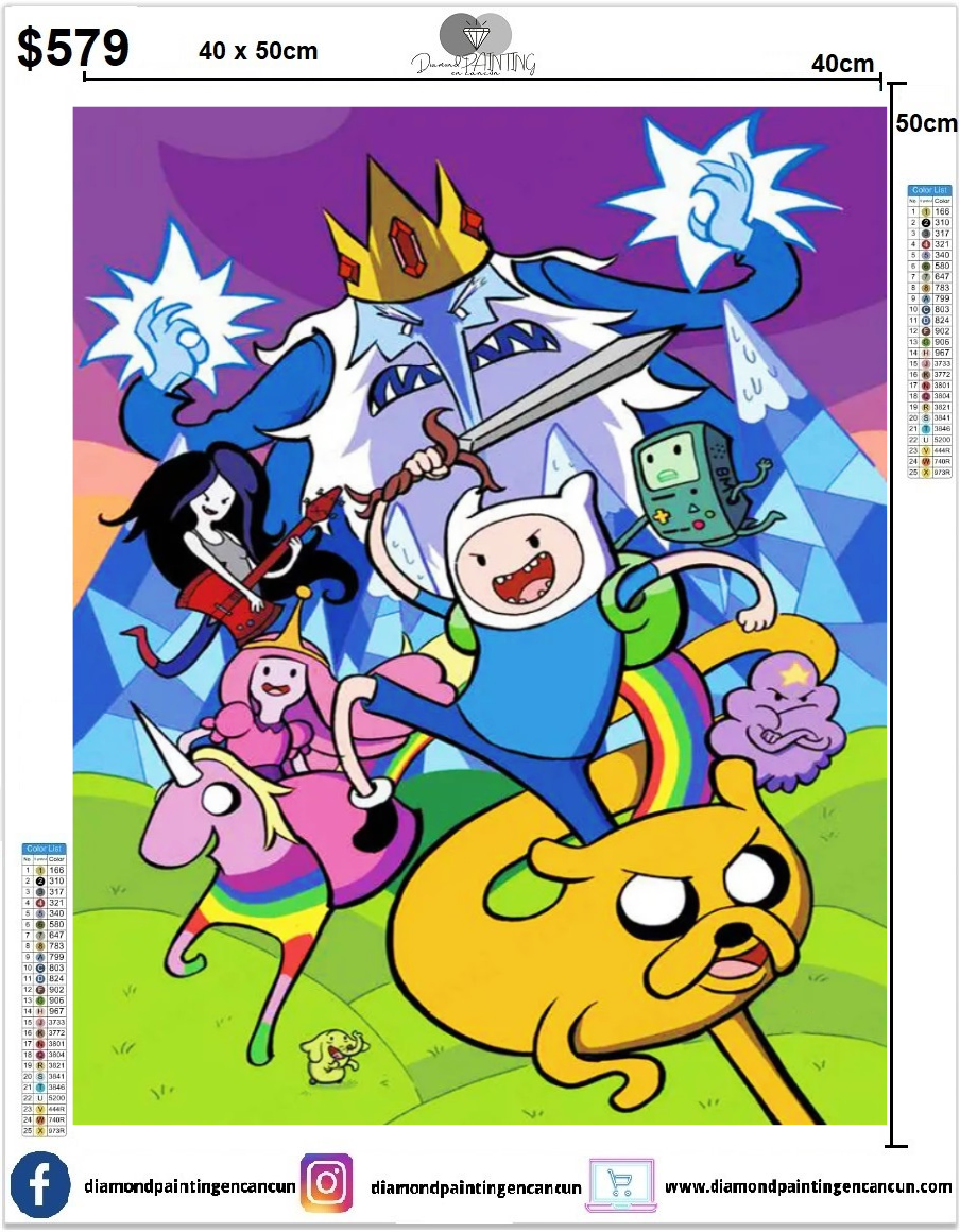 Hora de aventuras 40 x 50cm contiene Diamantes AB