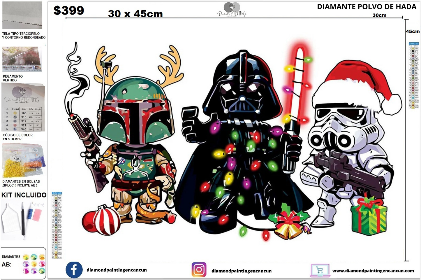 Star Wars Navideño 30 x 45cm