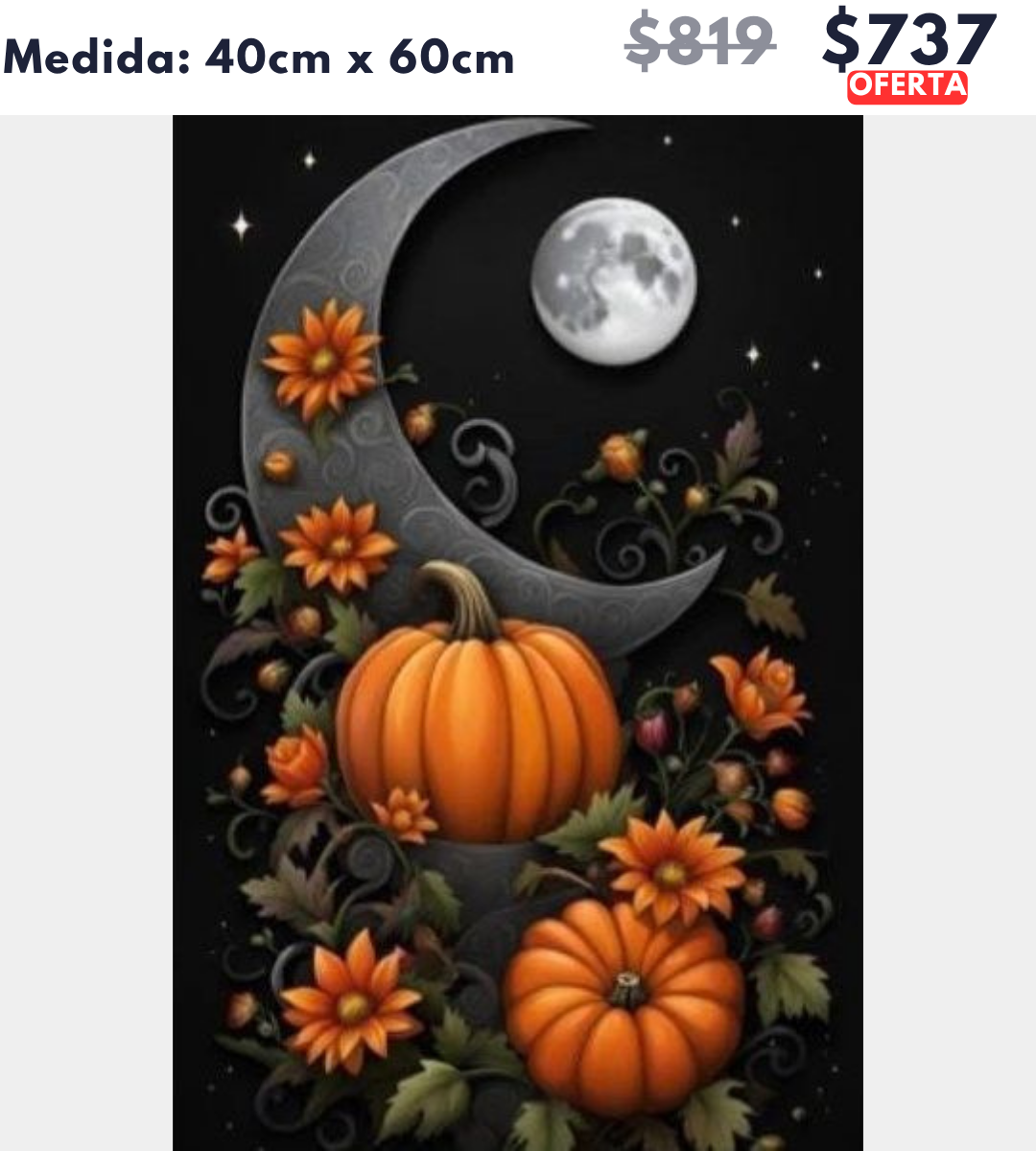 luna con calabazas 40 x 60 | Aparta con $100 / Resta $637