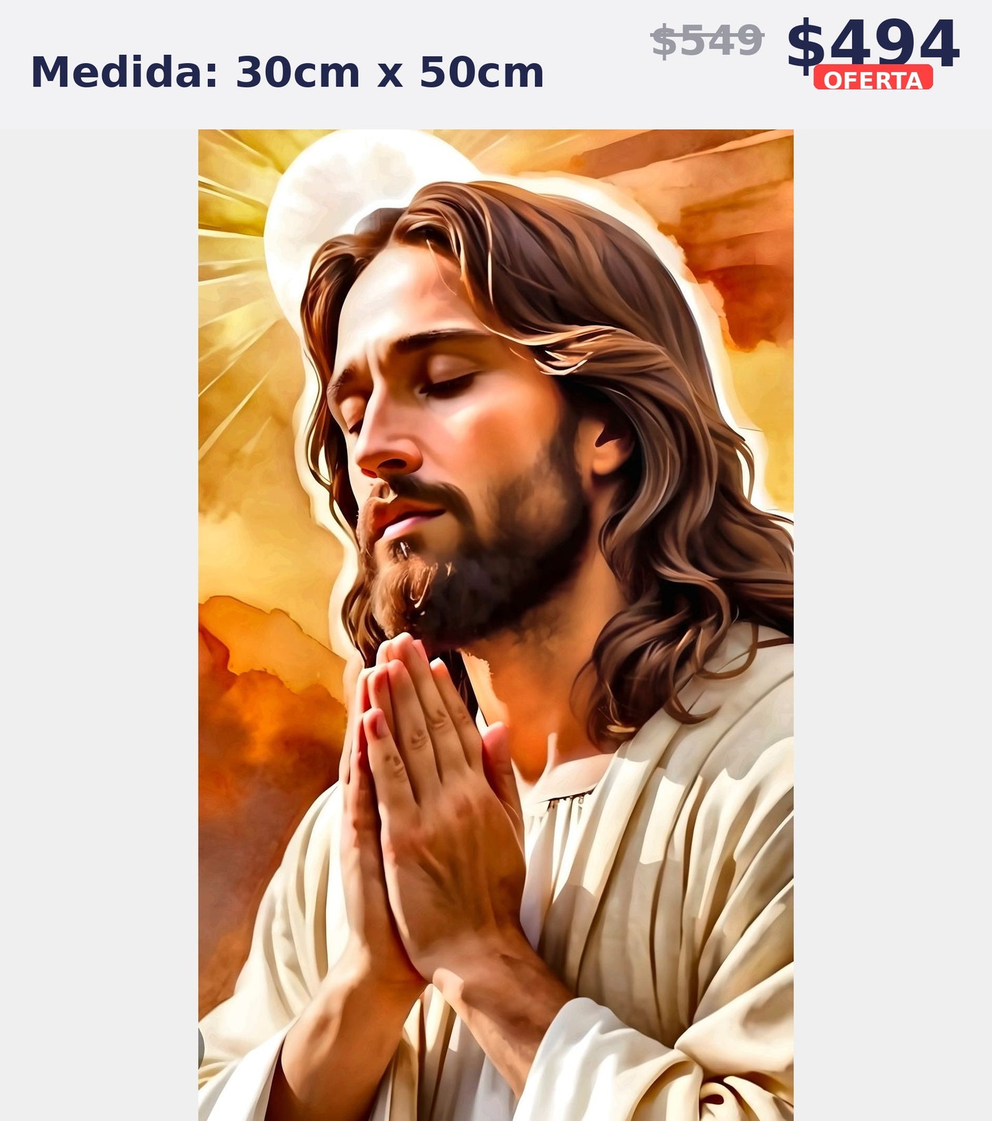 jesus rezando 30 x 50 | Aparta con $100 / Resta $339
