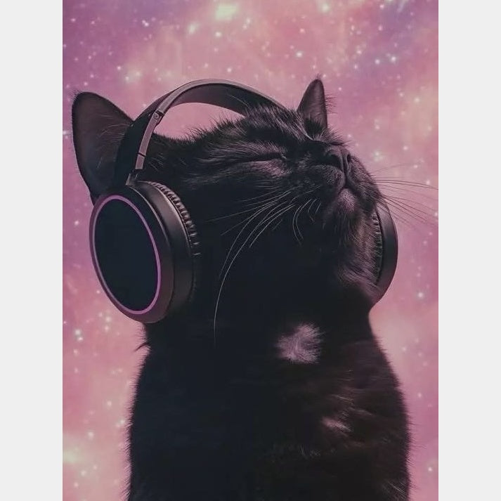 Gatito audifonos 30 x 40