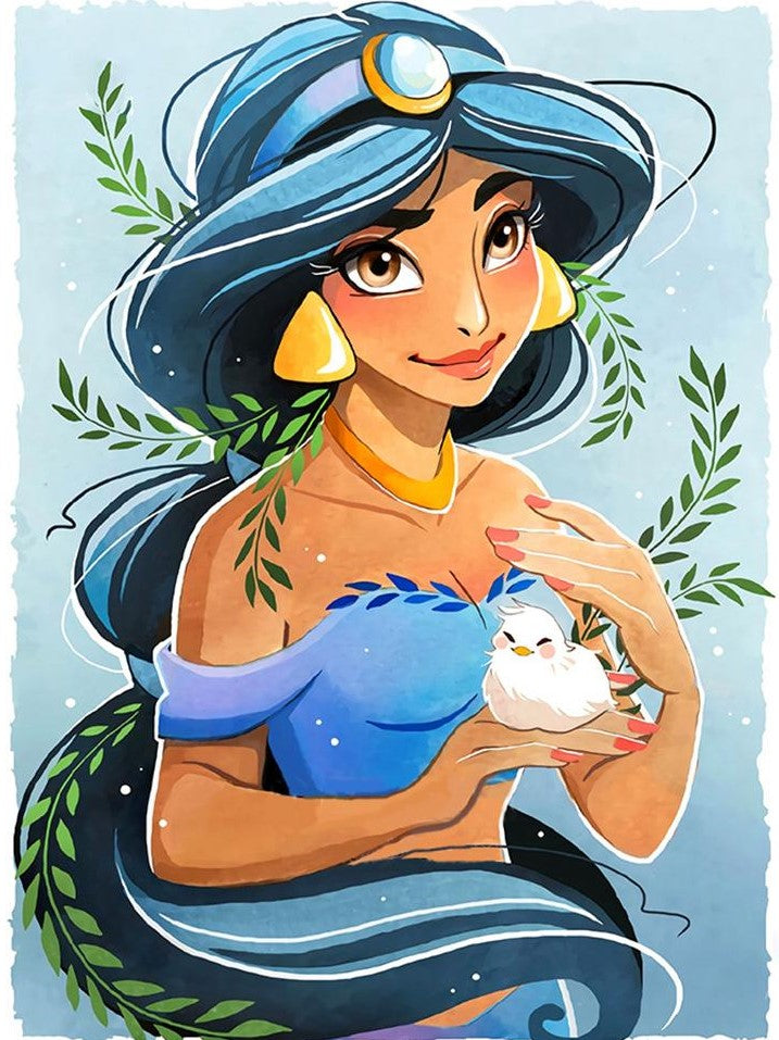 Jazmin 30 x 40 contiene DIAMANTE GELATINA BRILLANTE EN LA OSCURIDAD, AB Y POLVO DE HADA