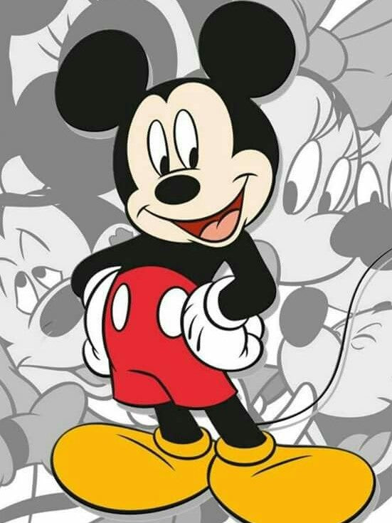 Mickey 30 x 40cm Contiene DIAMANTES DE RESINA: GELATINA BRILLANTE EN LA OSCURIDAD, AB Y POLVO DE HADA