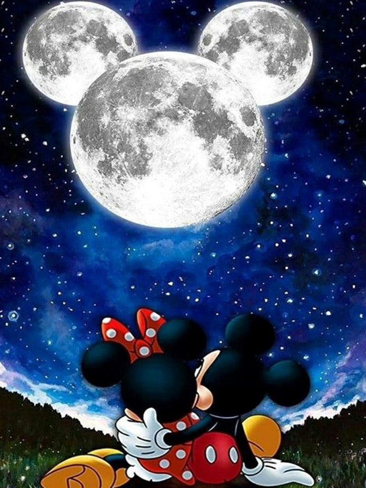 Ratones con luna 30 x 40 contiene DIAMANTE GELATINA BRILLANTE EN LA OSCURIDAD, AB Y POLVO DE HADA