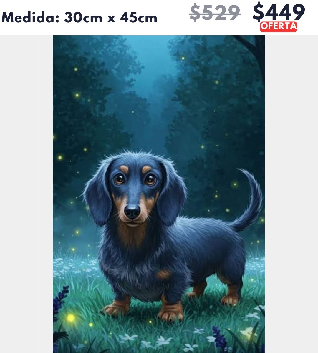 Perrito salchicha 30 x 45 | Aparta con $100 / Resta $350