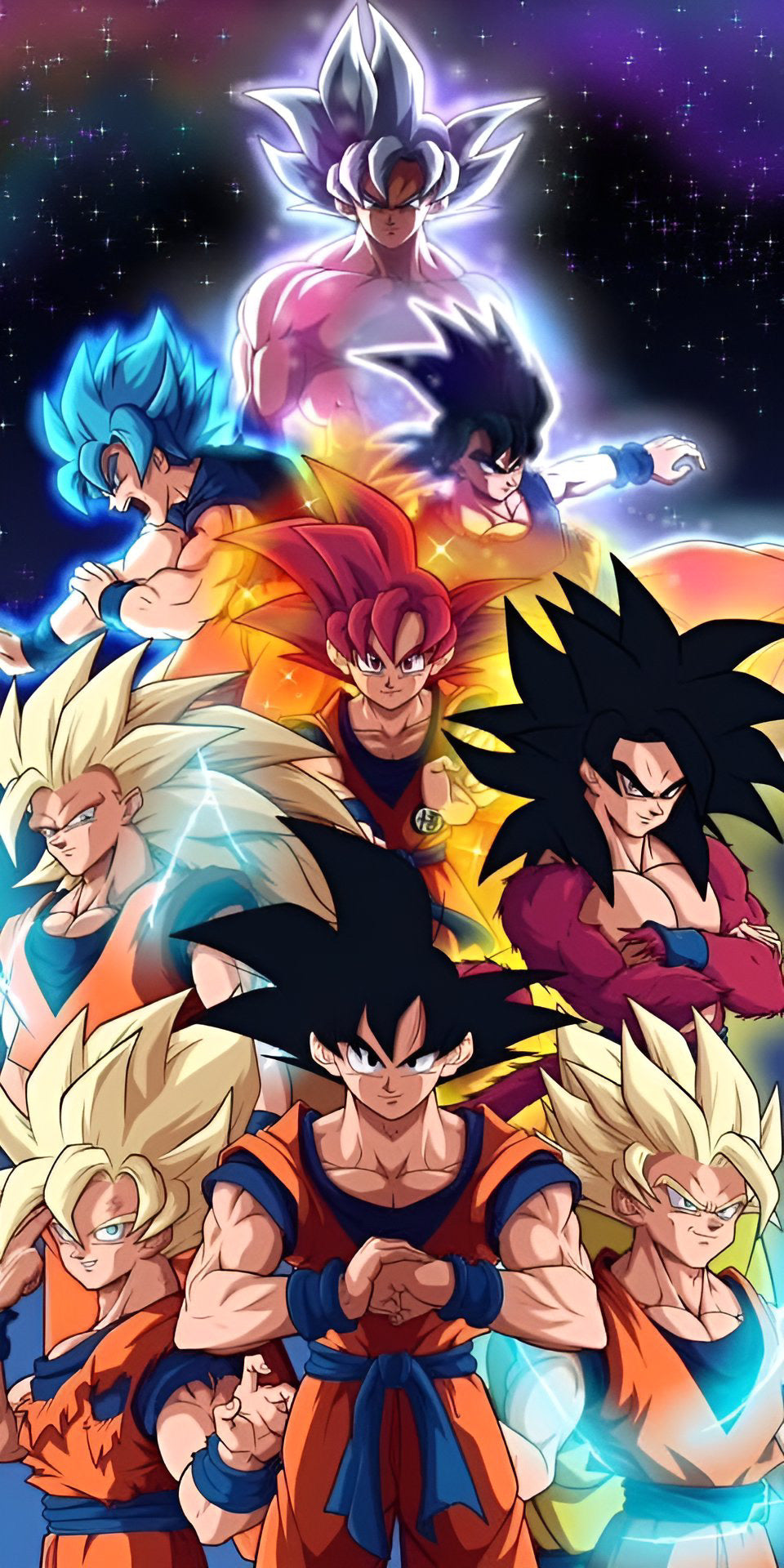 Goku 30 x 60cm contiene DIAMANTE GELATINA BRILLANTE EN LA OSCURIDAD, AB Y POLVO DE HADA