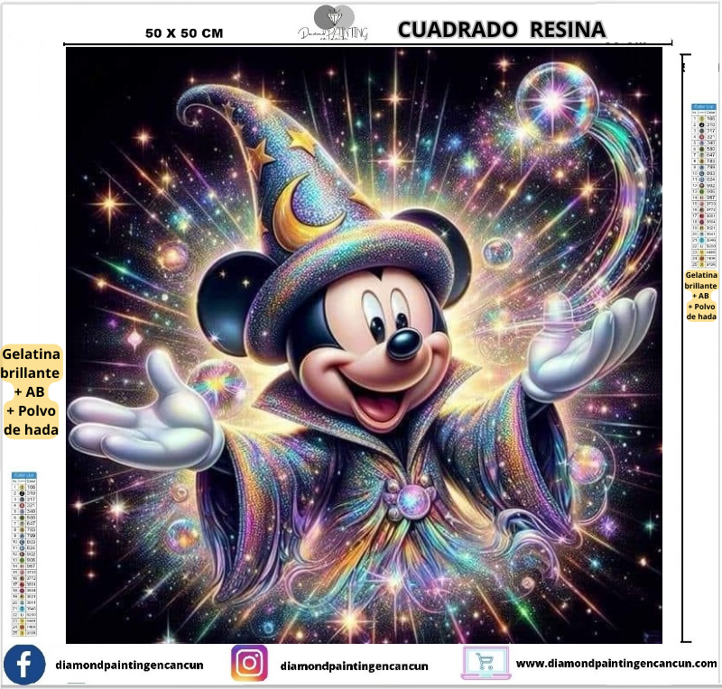 Mickey magia 50 x 50