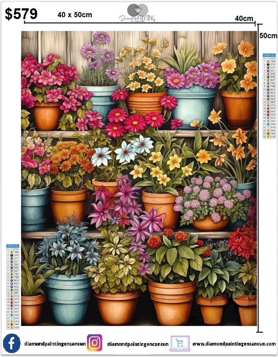 Plantas 40 x 50 contiene DIAMANTES AB Y POLVO DE HADA