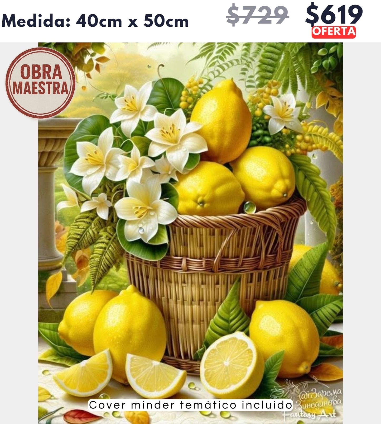 Canasta de limones 40 x 50 OBRA MAESTRA | Aparta con $100 / Resta $520