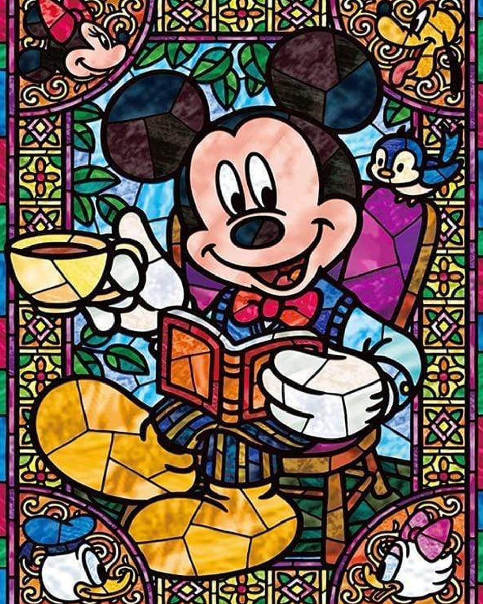 Mouse vitral 40 x 50cm contiene DIAMANTE GELATINA BRILLANTE EN LA OSCURIDAD, AB Y POLVO DE HADA