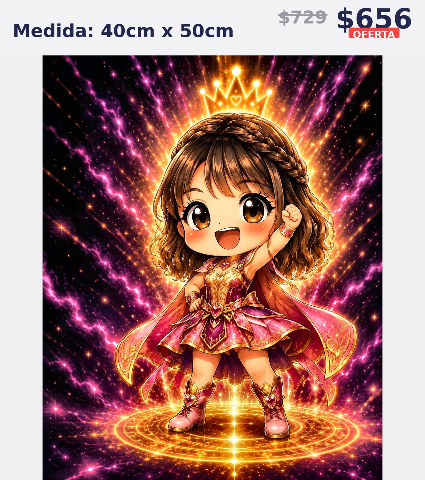 nina princesa brillante 40 x 50 | Aparta con $100 / Resta $483