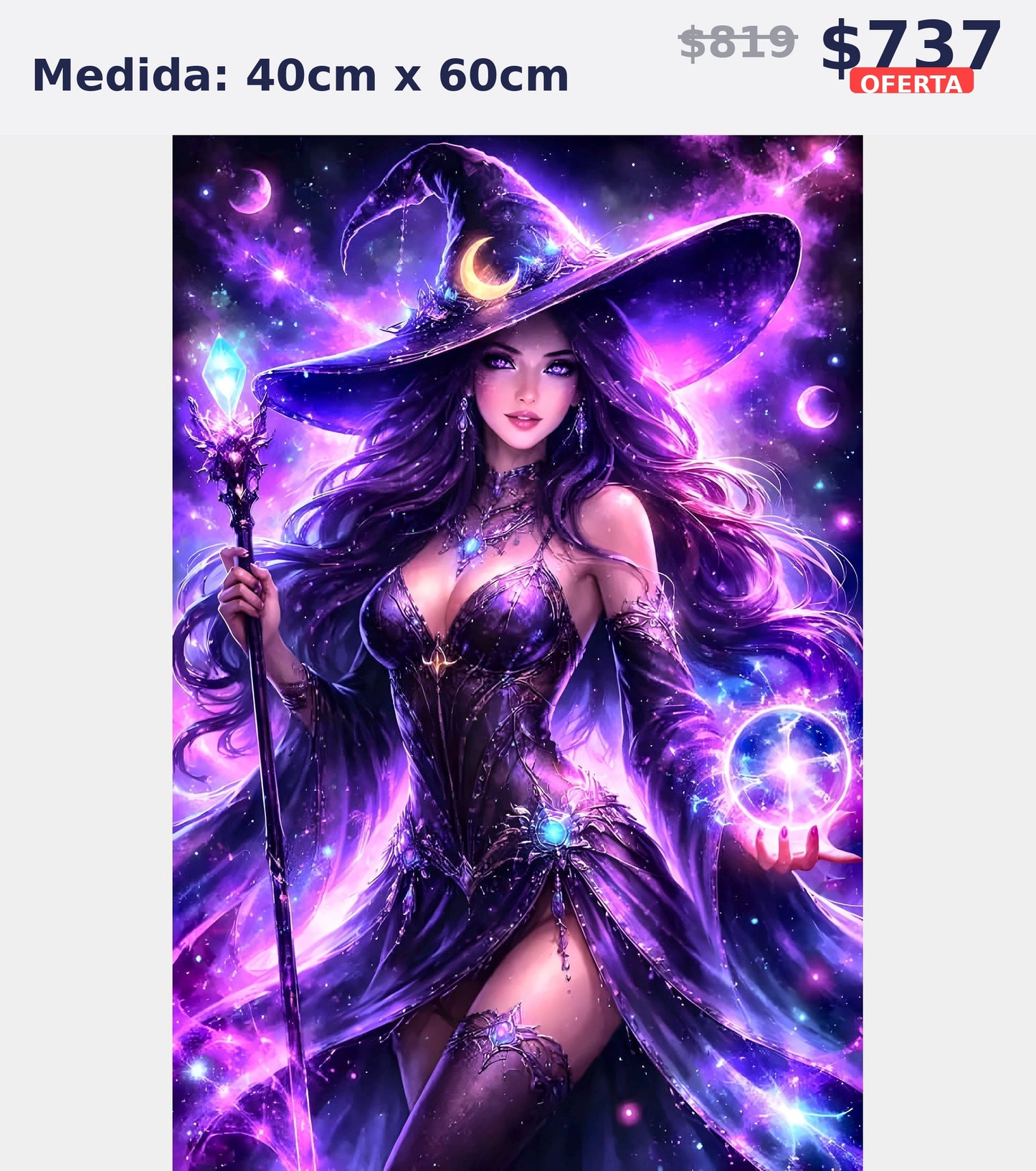 bruja morada 40 x 60 | Aparta con $100 / Resta $555