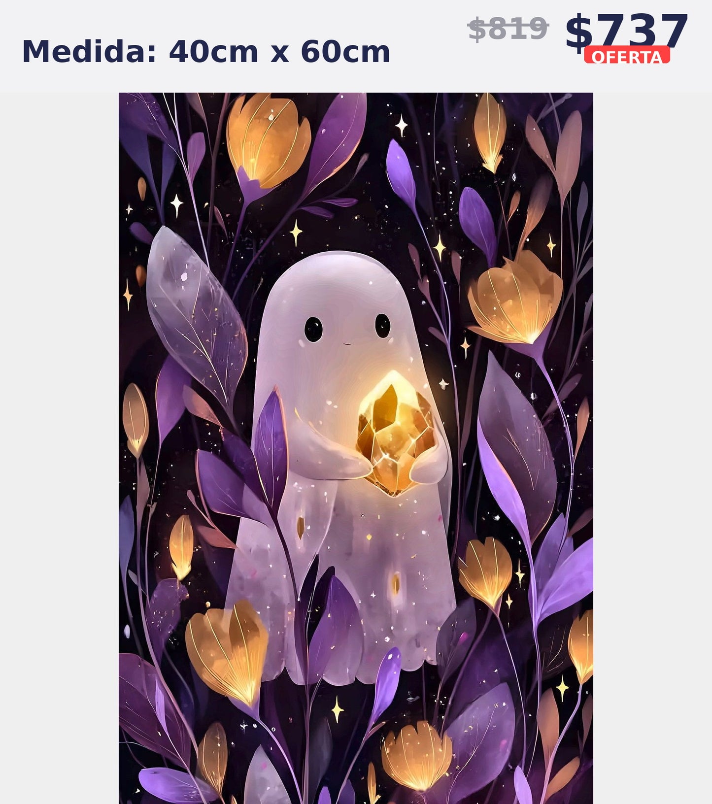 fantasma flores moradas 40 x 60 | Aparta con $100 / Resta $555