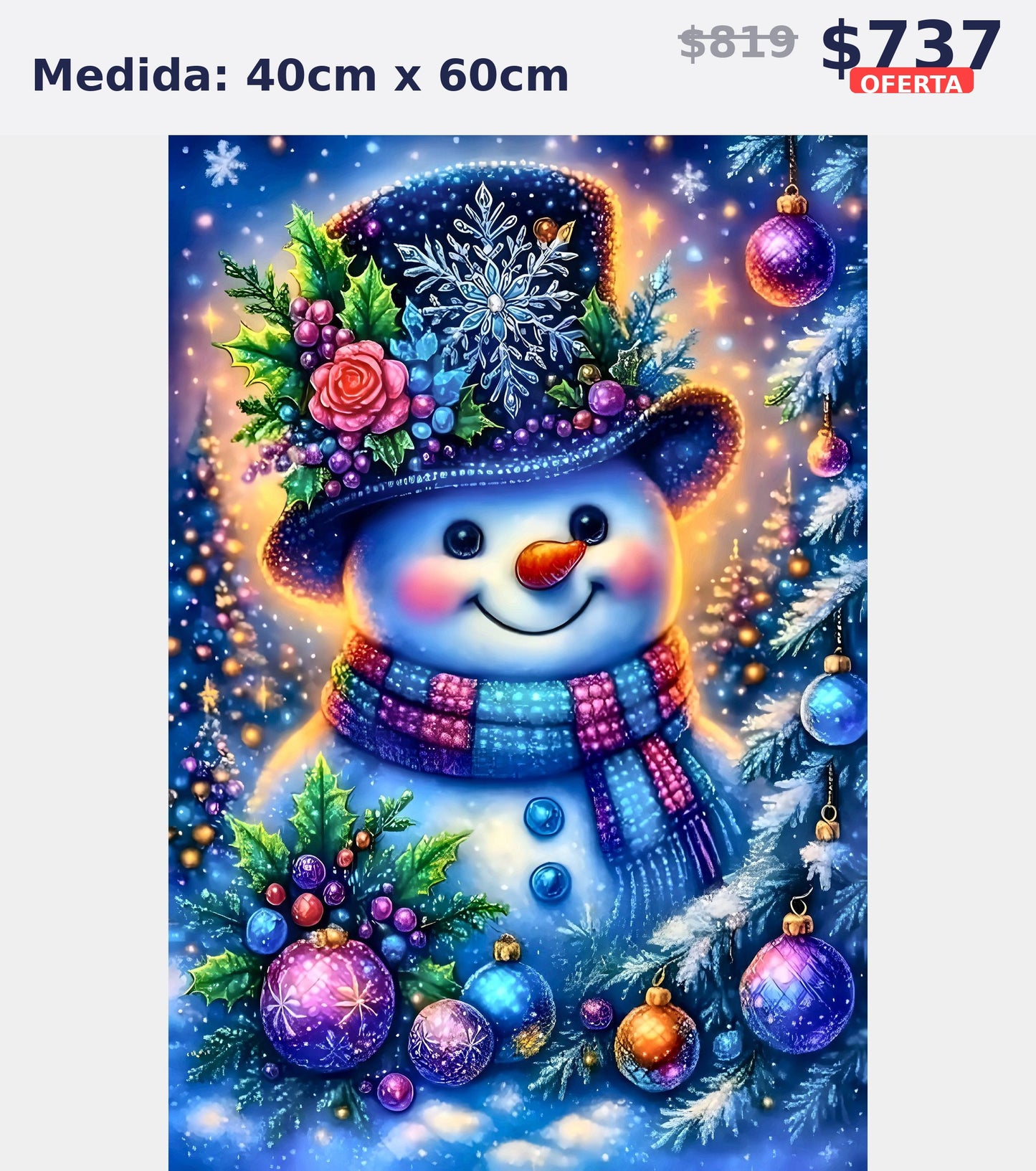 muneco nieve navideno 40 x 60 | Aparta con $100 / Resta $555