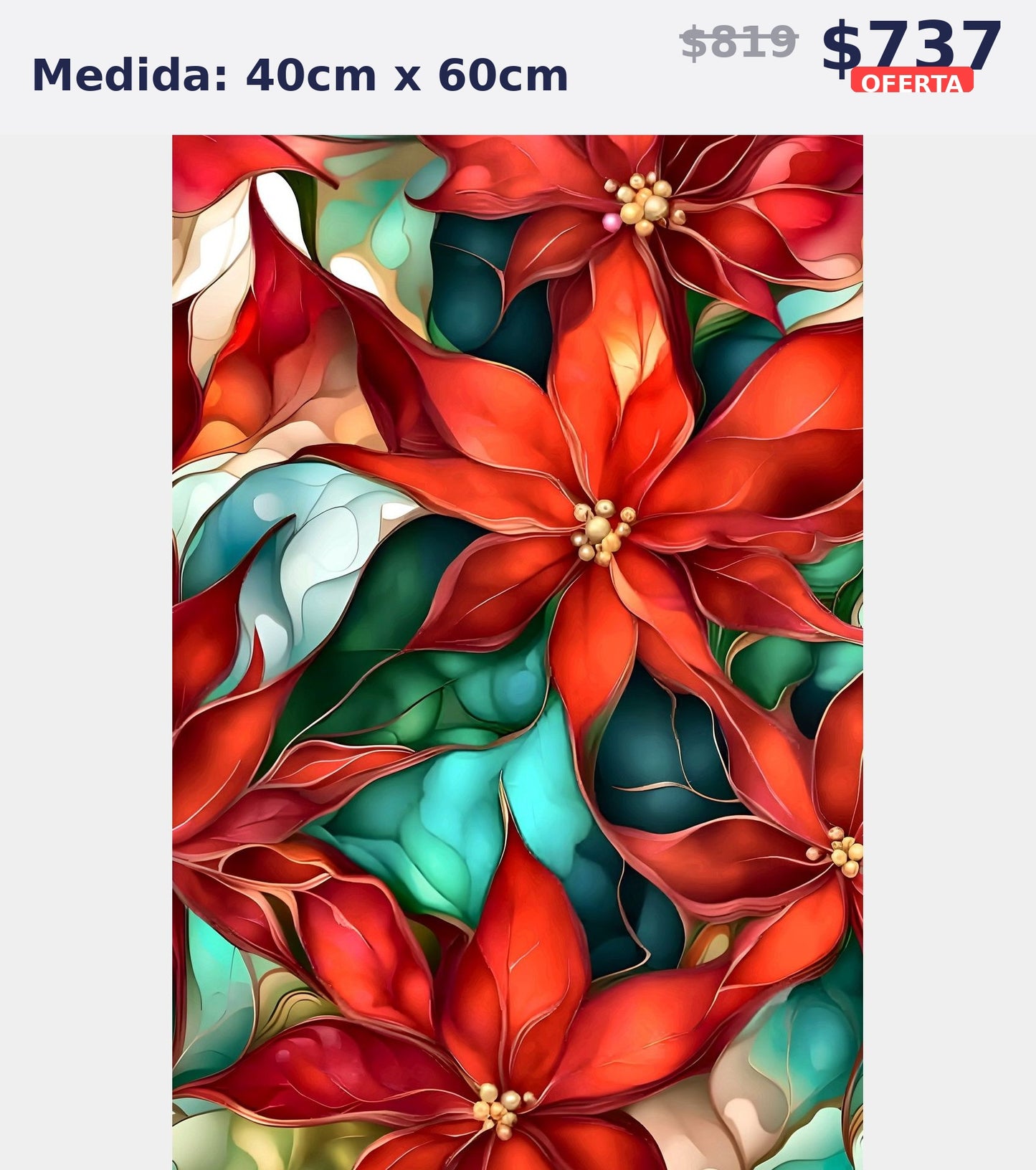 nochebuenas vitral 40 x 60 | Aparta con $100 / Resta $555