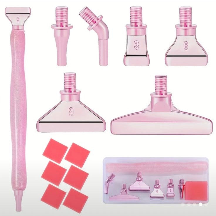 Pluma rosa 6 multiplacer de metal