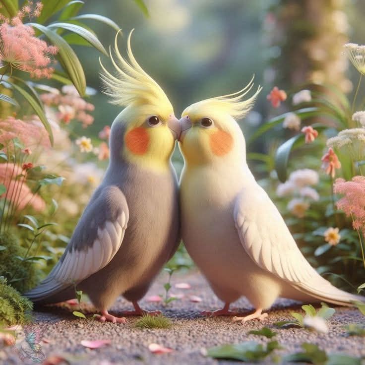 Pajaritos enamorados 40 x 40cm