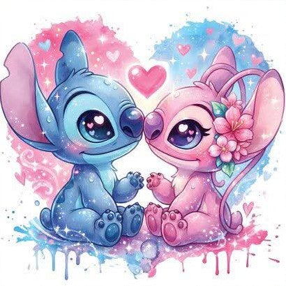 stitch enamorados 40 x 40 | Aparta con $100 / Resta $394