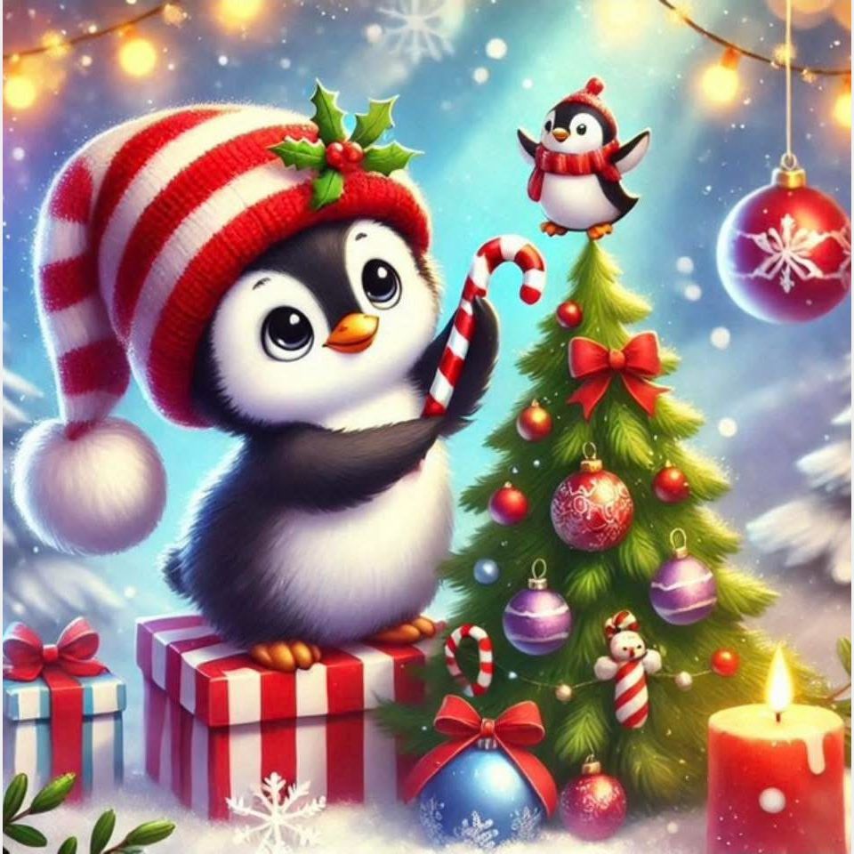 Pingüino caramelo 40 x 40