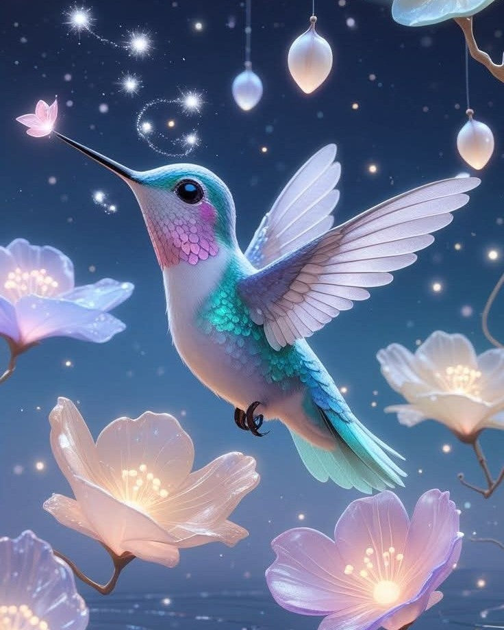 Colibri con flores 40 x 50 | Aparta con $100 / Resta $556