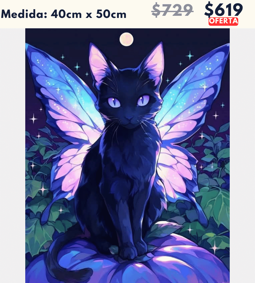 Gato hada 40 x 50 | Aparta con $100 / Resta $520