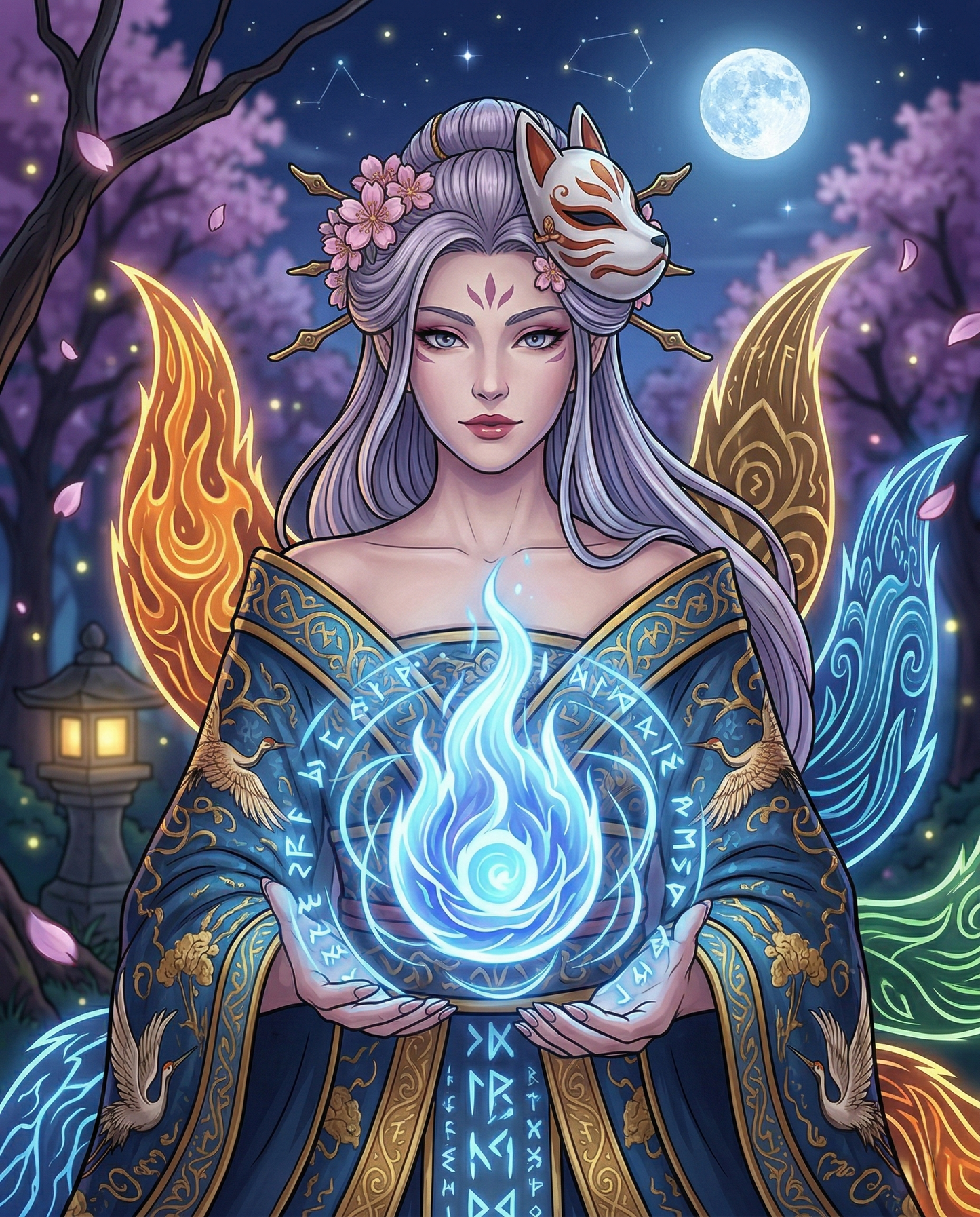 Hechicera Kitsune 40 x 50 | Aparta con $100 / Resta $556