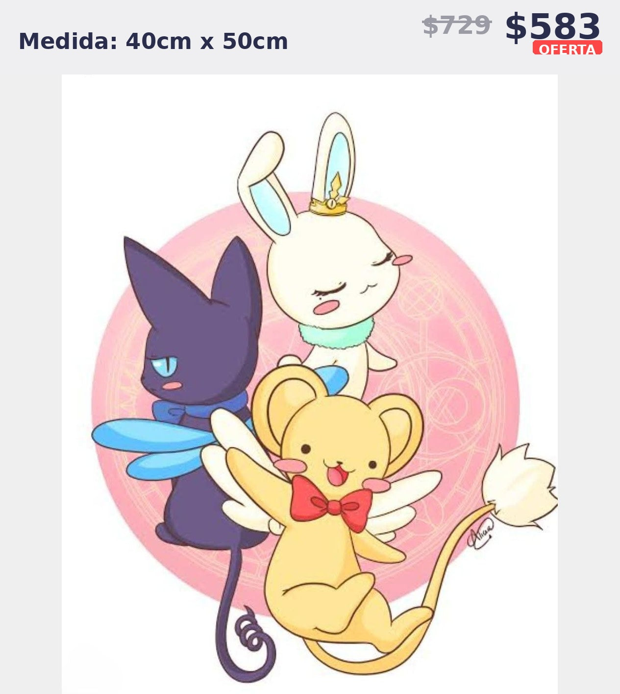 conejitos y oso kawaii 40 x 50 | Aparta con $100 / Resta $483