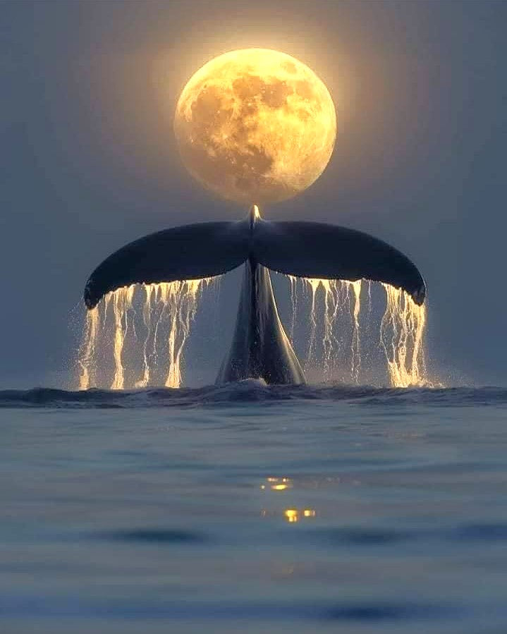 Ballena 40 x 50 contiene Diamante gelatina brillante en la oscuridad, ab y polvo de hada