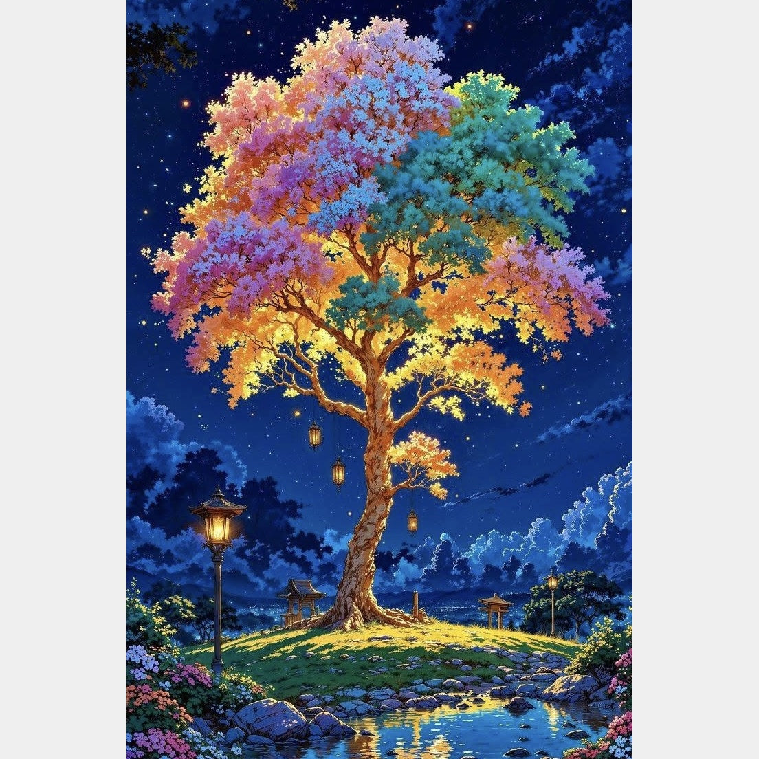 Arbol iluminado 40 x 60