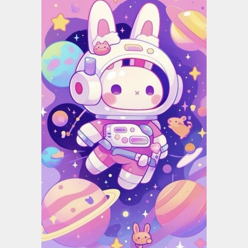 Conejito espacial 40 x 60 OBRA MAESTRA