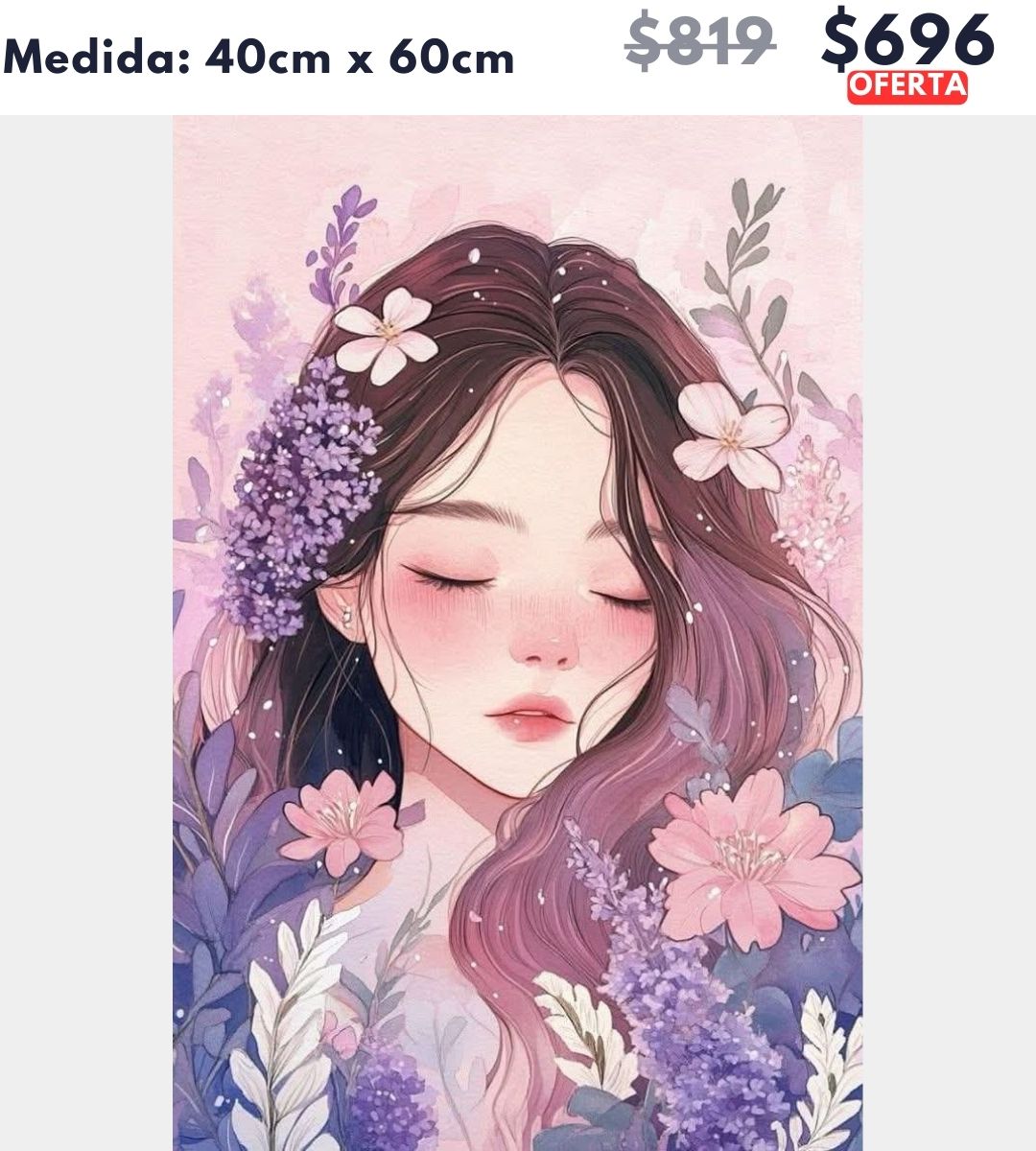 Chica lavanda 40 x 60 | Aparta con $100 / Resta $596
