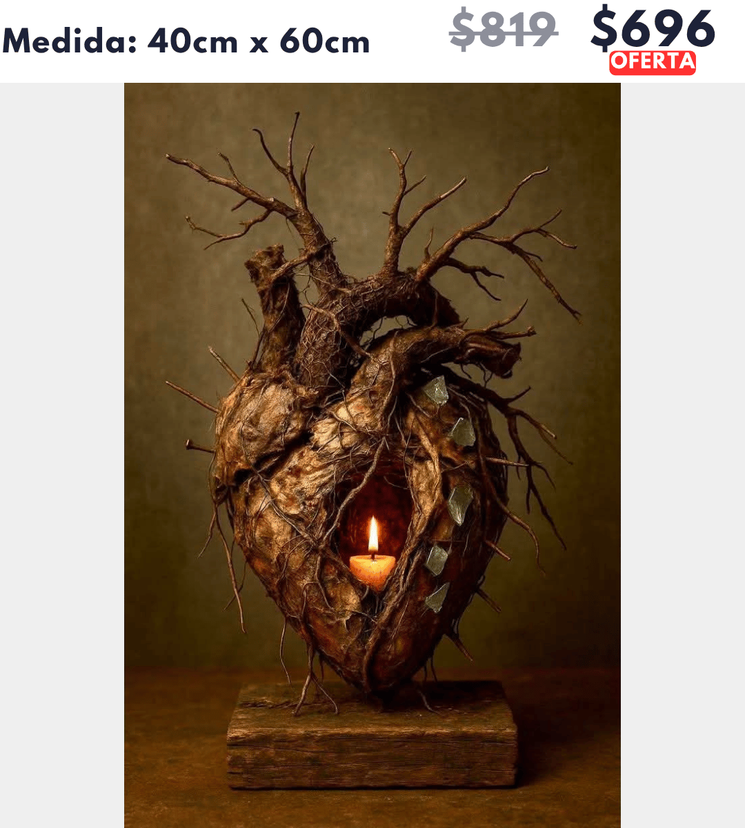 Corazon 40 x 60 | Aparta con $100 / Resta $596