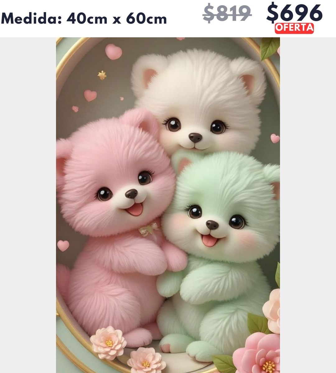 Gatitos tiernos 40 x 60 | Aparta con $100 / Resta $596