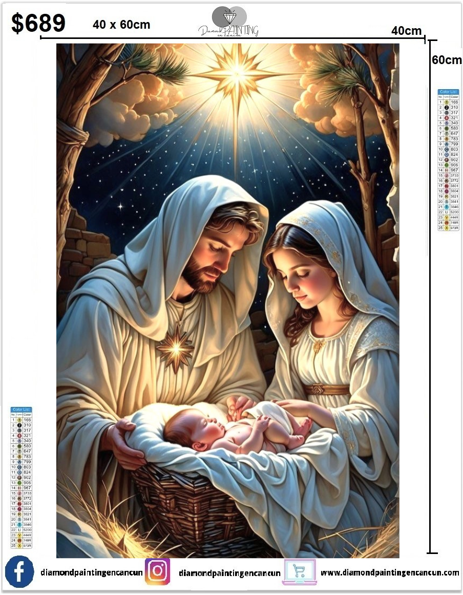 Nacimiento 40 x 60 contiene DIAMANTES AB Y POLVO DE HADA