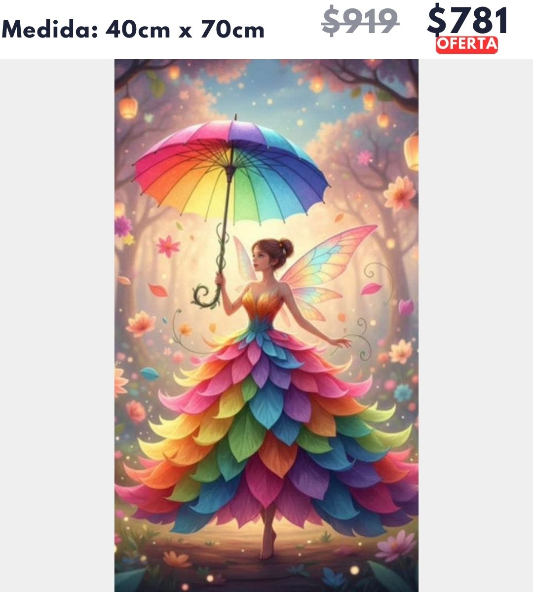 Hada colorida 40 x 70 | Aparta con $100 / Resta $681