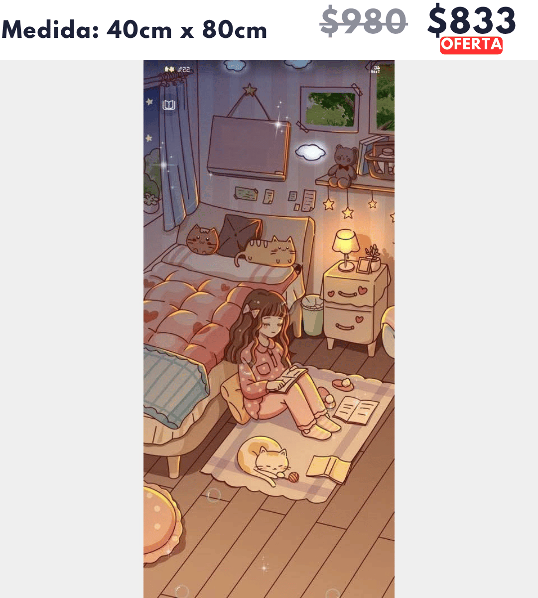 Chica estudiando 40 x 80 | Aparta con $100 / Resta $732