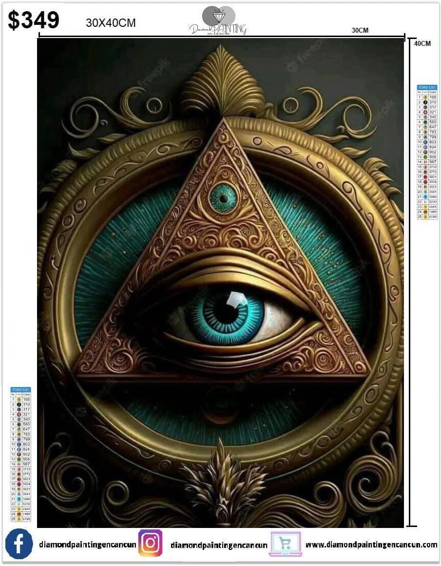 Ojo 30 x 40cm contiene DIAMANTES AB Y POLVO DE HADA