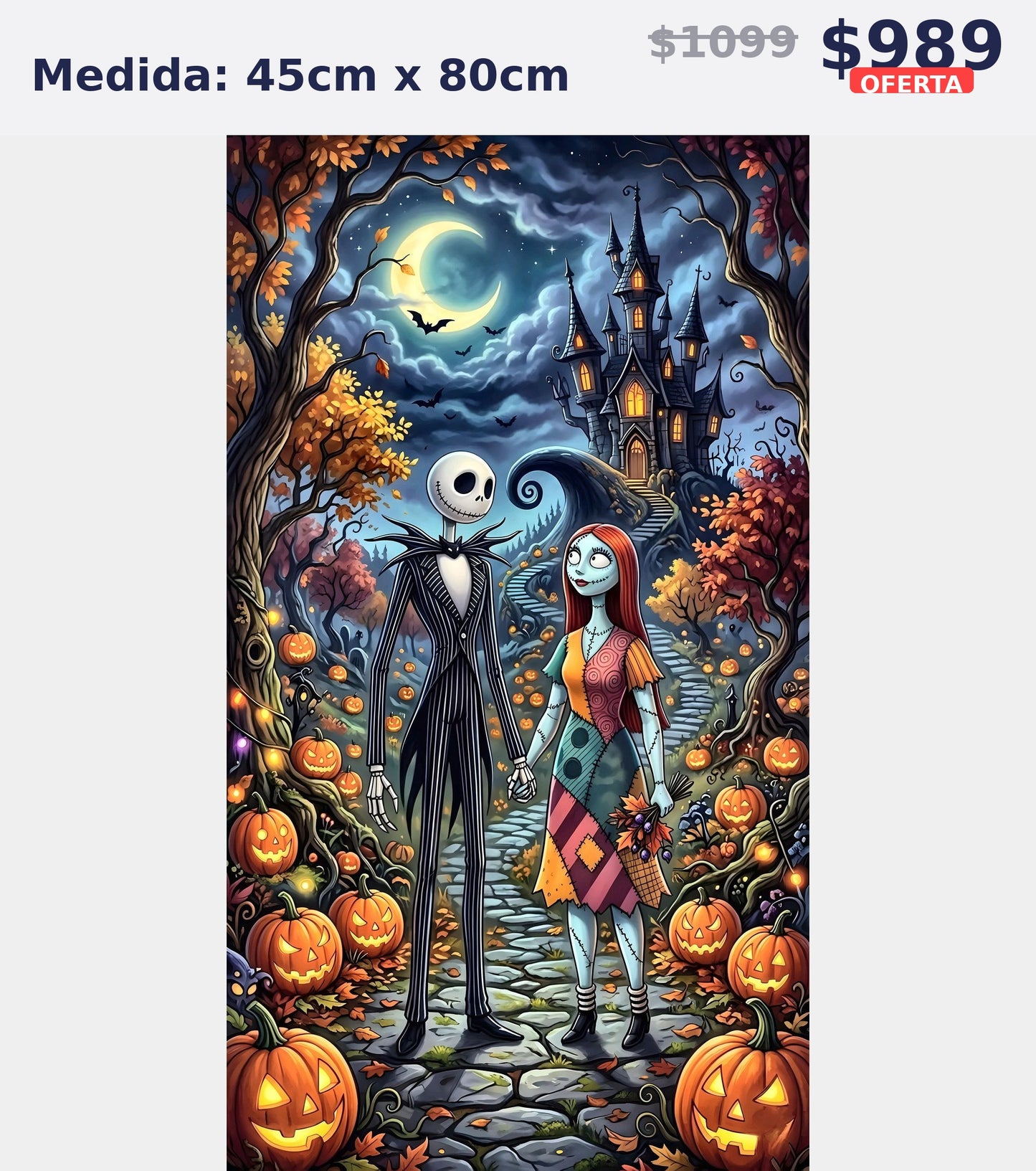 pareja halloween calabazas 45 x 80 | Aparta con $100 / Resta $779