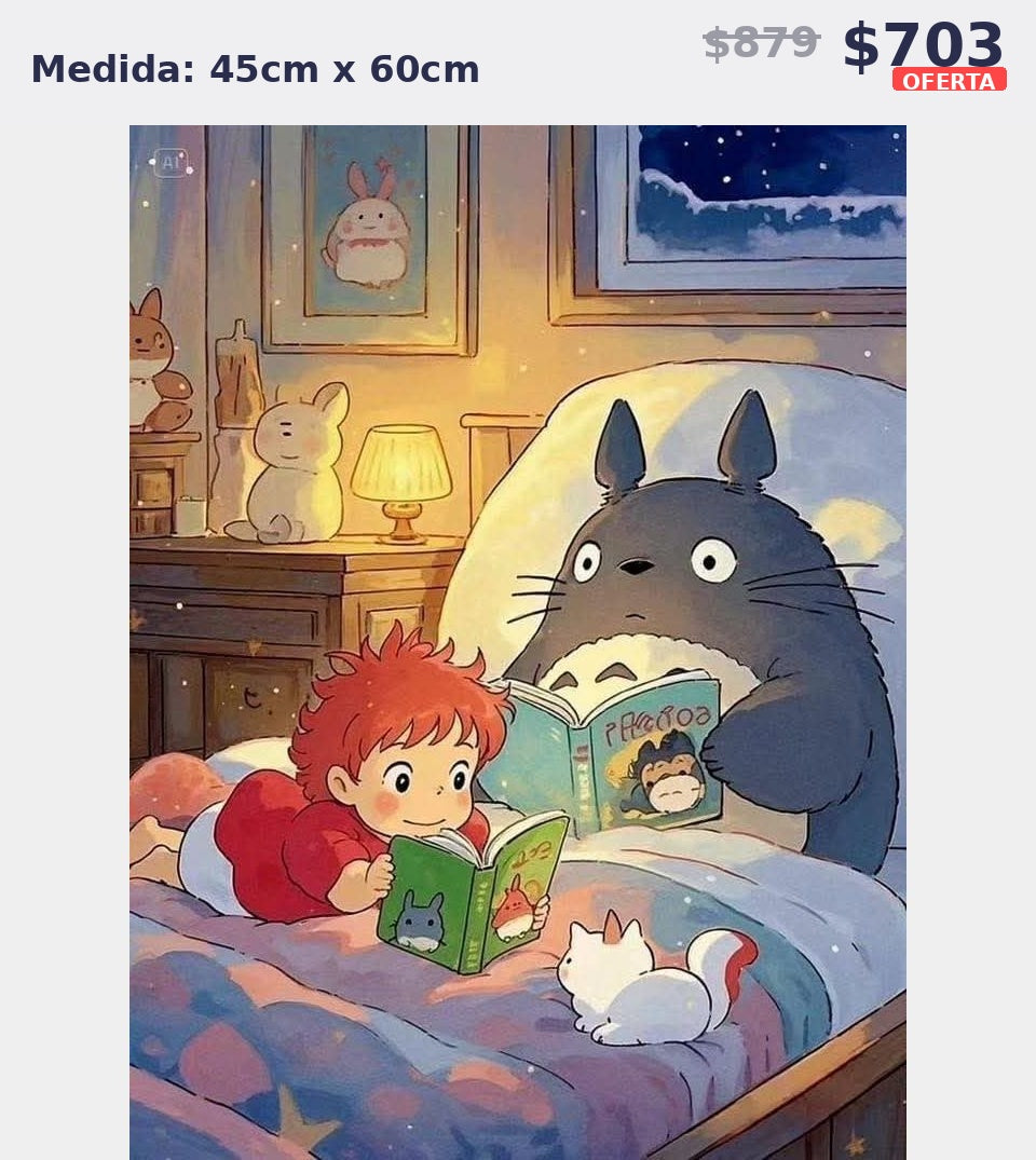 totoro cuento 45 x 60 | Aparta con $100 / Resta $603