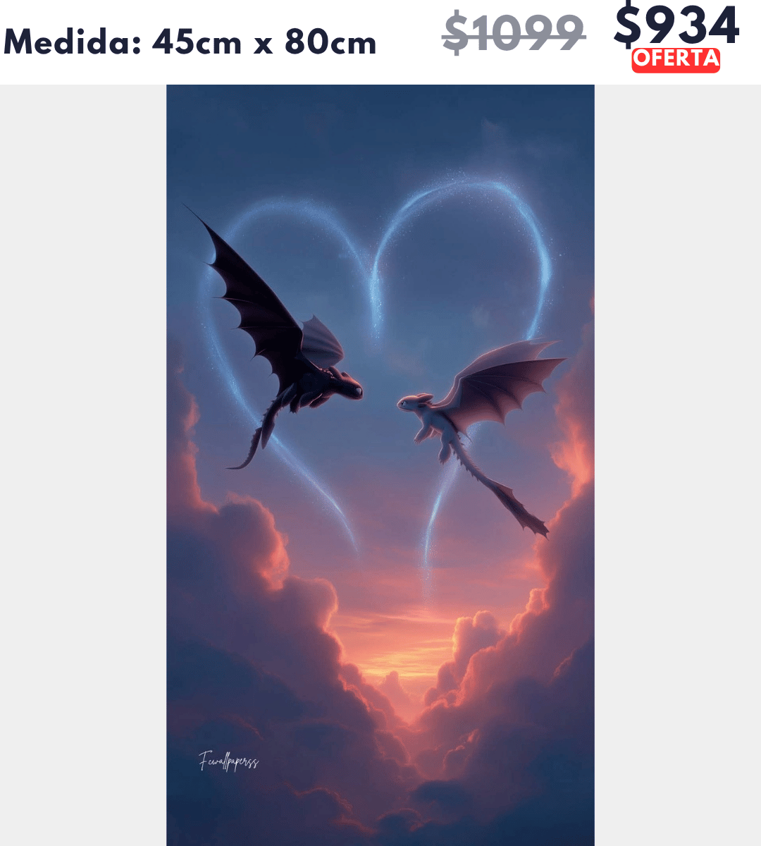 Amor de dragones 45 x 80 | Aparta con $100 / Resta $834