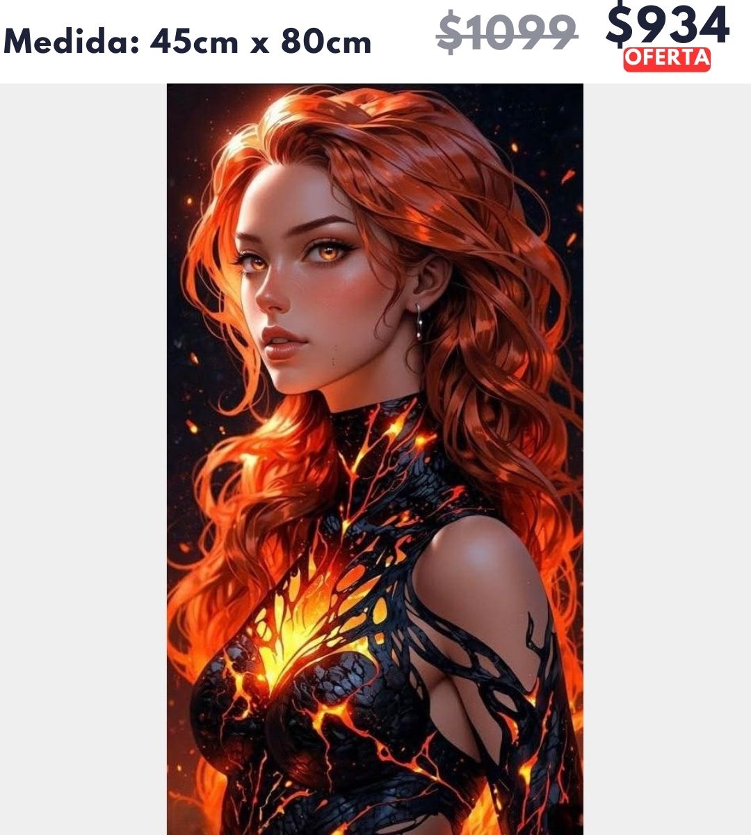 Chica fuego 45 x 80 | Aparta con $100 / Resta $834