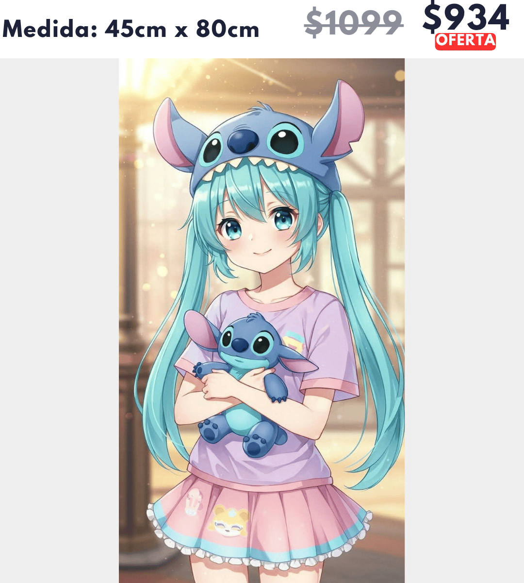 Hatsune y Stitch 45 x 80 | Aparta con $100 / Resta $834