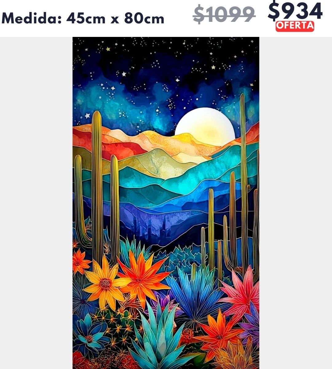 Paisaje cactus 45 x 80 | Aparta con $100 / Resta $834